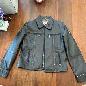 Vintage Studded Leather Jacket
